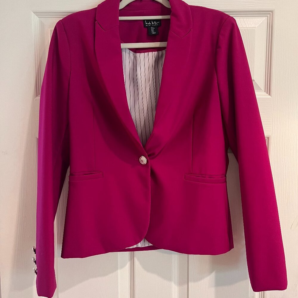Nicole Miller - Hot Pink - Fuchsia Dress Blazer (Small)